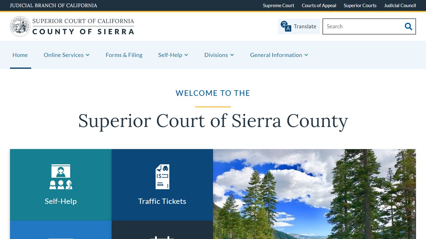 Home | Judicial Council of California | County of Sierra